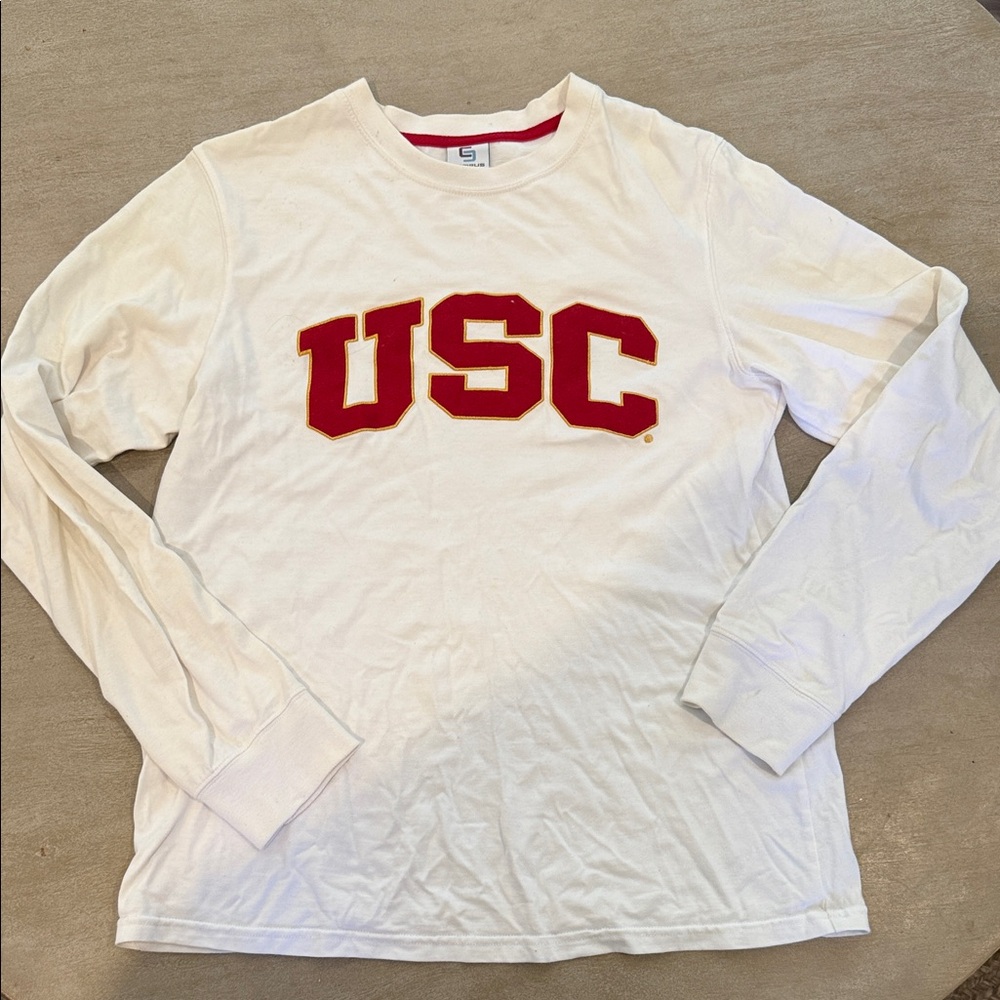 USC White Long Sleeve Tee